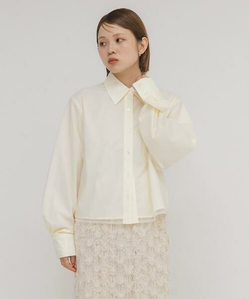 KBF / ケービーエフ シャツ・ブラウス | チュールレイヤードショートシャツ | 詳細17