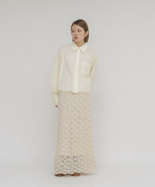 KBF / ケービーエフ シャツ・ブラウス | チュールレイヤードショートシャツ | 詳細18