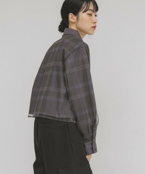 KBF / ケービーエフ シャツ・ブラウス | チュールレイヤードショートシャツ | 詳細24