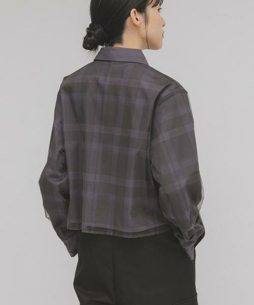 KBF / ケービーエフ シャツ・ブラウス | チュールレイヤードショートシャツ | 詳細25