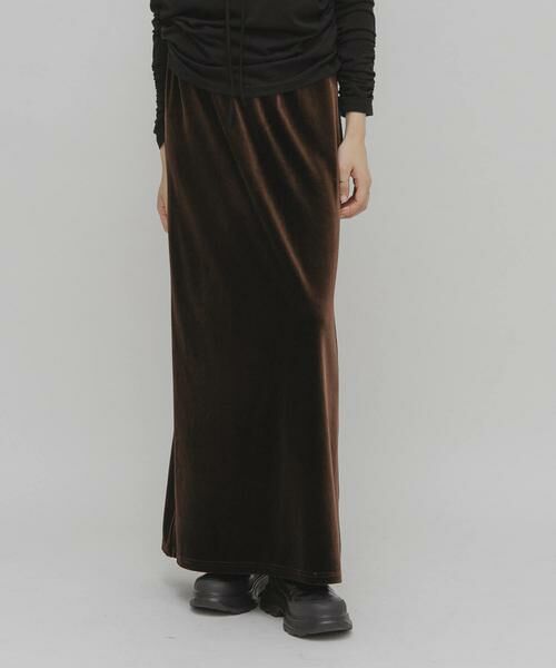 KBF / ケービーエフ スカート | ベロアナロースカート | 詳細1