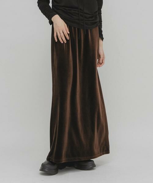 KBF / ケービーエフ スカート | ベロアナロースカート | 詳細2