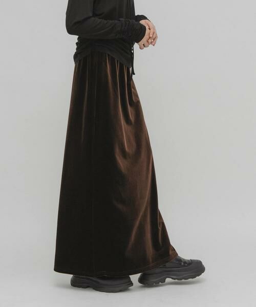 KBF / ケービーエフ スカート | ベロアナロースカート | 詳細3