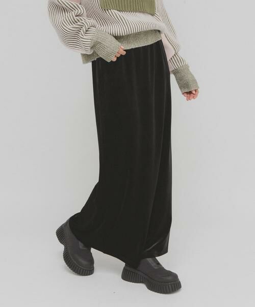 KBF / ケービーエフ スカート | ベロアナロースカート | 詳細10