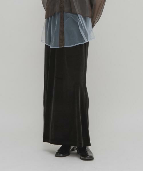 KBF / ケービーエフ スカート | ベロアナロースカート | 詳細13