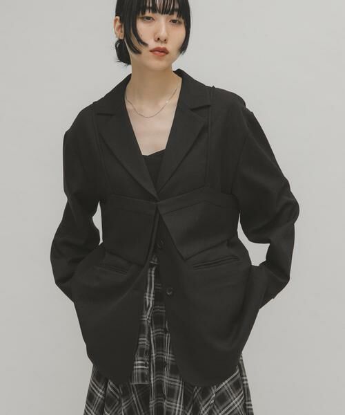 KBF / ケービーエフ その他アウター | ビスチェSETテーラードジャケット | 詳細18