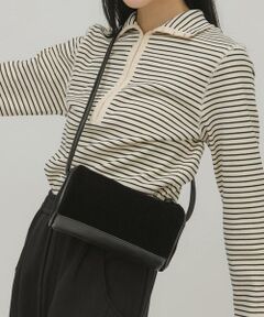 KBF / ケービーエフ ショルダーバッグ | ステッチデザインベロアミニBAG