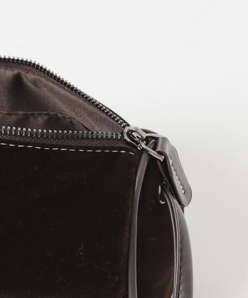 KBF / ケービーエフ ショルダーバッグ | ステッチデザインベロアミニBAG | 詳細8