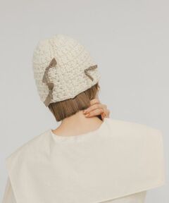 KBF / ケービーエフ ニットキャップ | チェックリボンニットビーニー