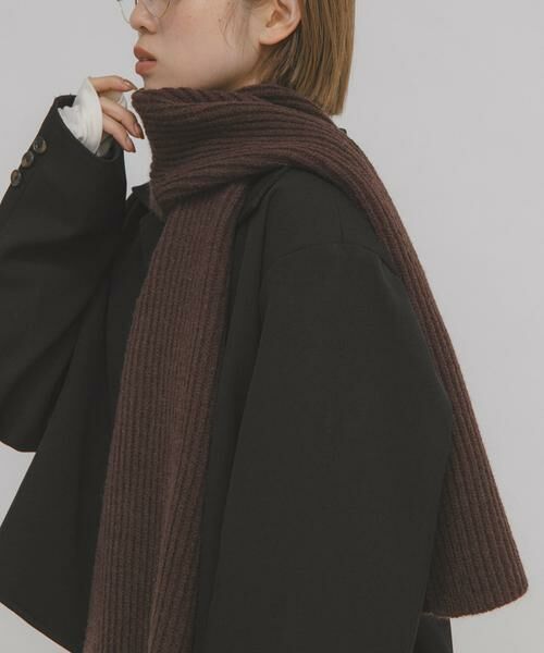 KBF / ケービーエフ マフラー・ショール・スヌード・ストール | リブニットマフラー | 詳細1