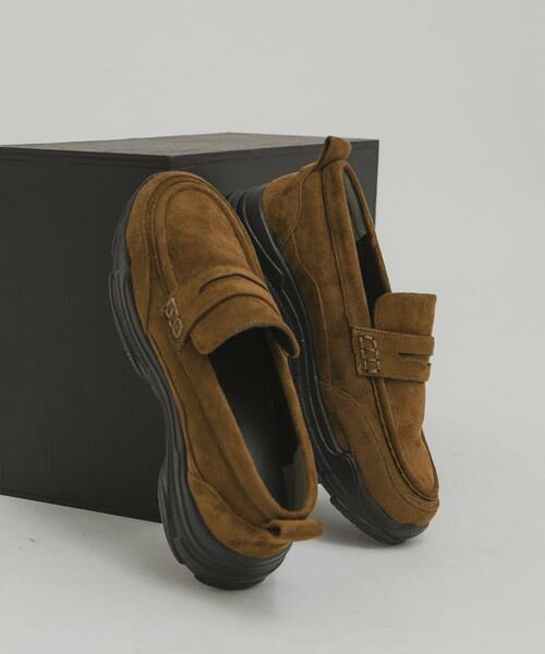 KBF/ケービーエフ スニーカーソールローファー ブラウン LL