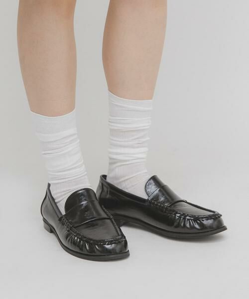 KBF / ケービーエフ シューズ | ギャザーデザインローファー | 詳細1