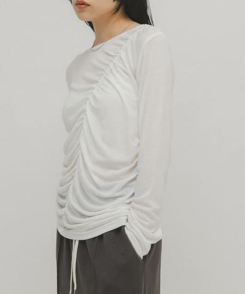 KBF / ケービーエフ Tシャツ | アシメドレープTEE | 詳細2