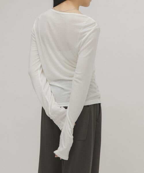 KBF / ケービーエフ Tシャツ | アシメドレープTEE | 詳細3