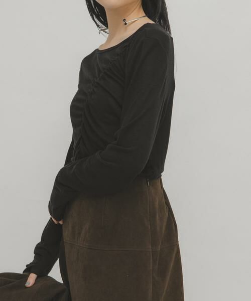 KBF / ケービーエフ Tシャツ | アシメドレープTEE | 詳細11