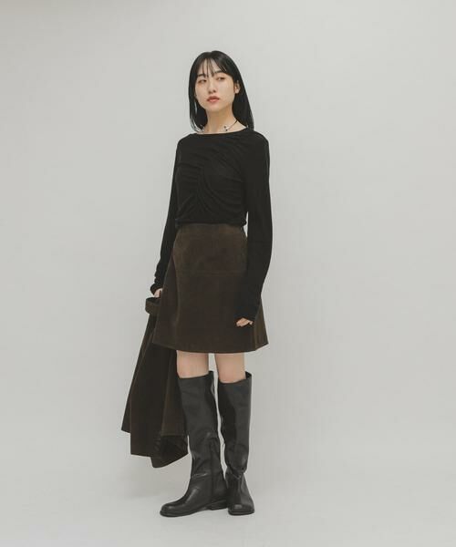 KBF / ケービーエフ Tシャツ | アシメドレープTEE | 詳細13