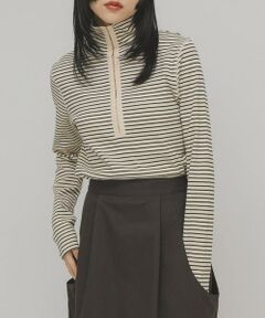 KBF / ケービーエフ Tシャツ | タートルホックボーダートップス