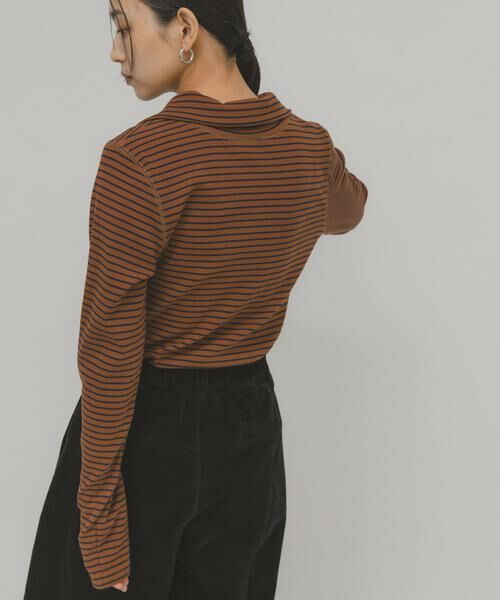 KBF / ケービーエフ Tシャツ | タートルホックボーダートップス | 詳細4