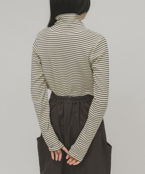 KBF / ケービーエフ Tシャツ | タートルホックボーダートップス | 詳細12