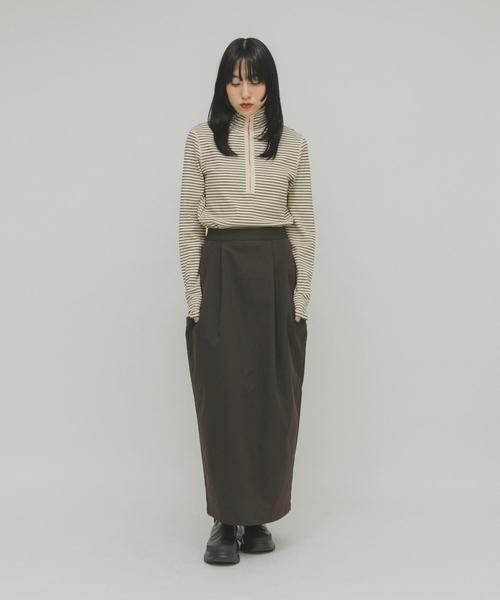 KBF / ケービーエフ Tシャツ | タートルホックボーダートップス | 詳細14