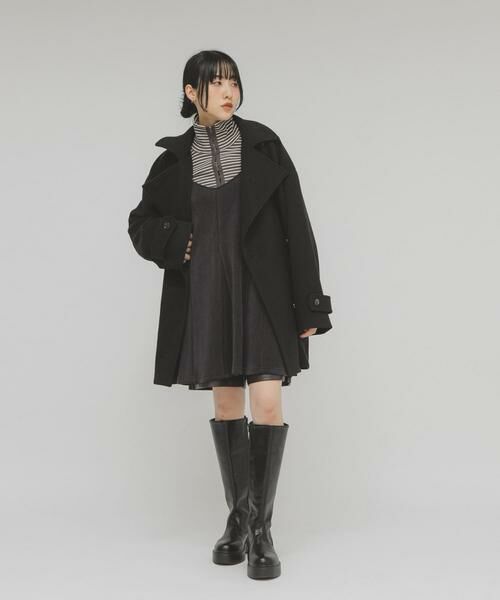 KBF / ケービーエフ Tシャツ | タートルホックボーダートップス | 詳細25