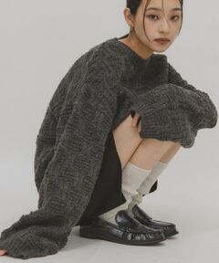 KBF / ケービーエフ ニット・セーター | グリッドパターンニット