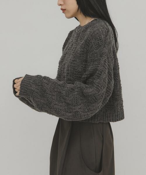 KBF / ケービーエフ ニット・セーター | グリッドパターンニット | 詳細25