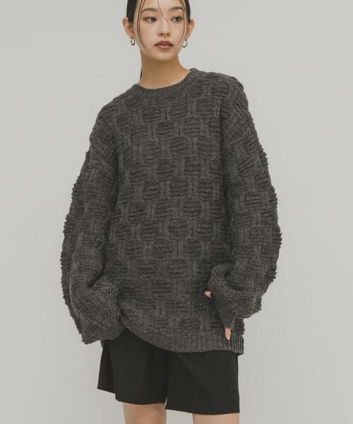 KBF / ケービーエフ ニット・セーター | グリッドパターンニット | 詳細17