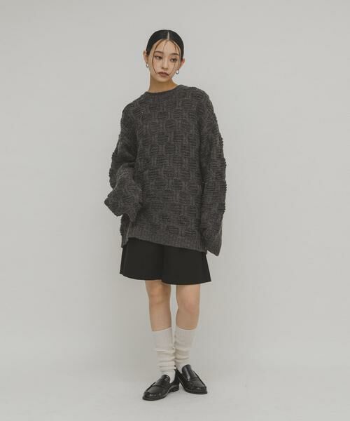 KBF / ケービーエフ ニット・セーター | グリッドパターンニット | 詳細19