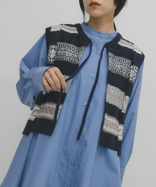 KBF / ケービーエフ ベスト | ジャガードリメイクベスト（ブルー系その他）