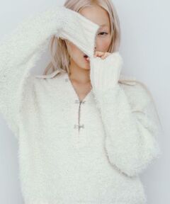 KBF / ケービーエフ ニット・セーター | フロントホックベアーニット