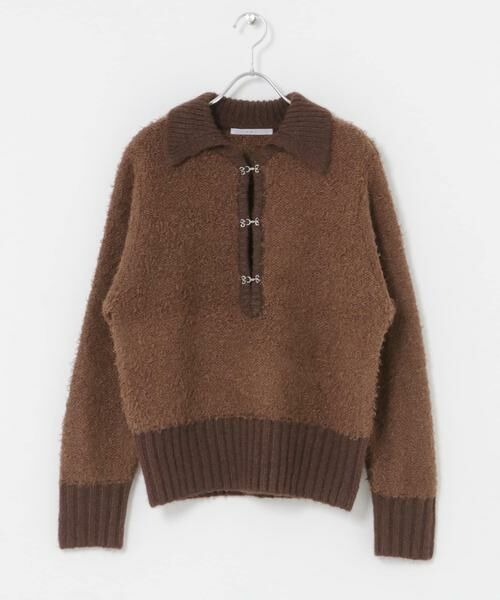 KBF / ケービーエフ ニット・セーター | フロントホックベアーニット | 詳細7