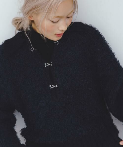 KBF / ケービーエフ ニット・セーター | フロントホックベアーニット | 詳細12