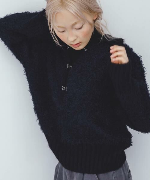 KBF / ケービーエフ ニット・セーター | フロントホックベアーニット | 詳細14