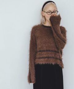 KBF / ケービーエフ ニット・セーター | ラインデザインシャギーニット