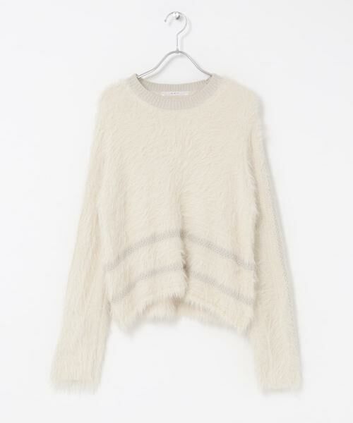 KBF / ケービーエフ ニット・セーター | ラインデザインシャギーニット | 詳細18