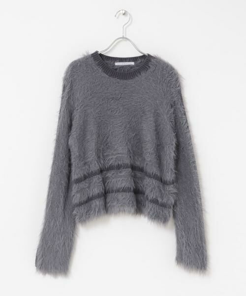 KBF / ケービーエフ ニット・セーター | ラインデザインシャギーニット | 詳細26