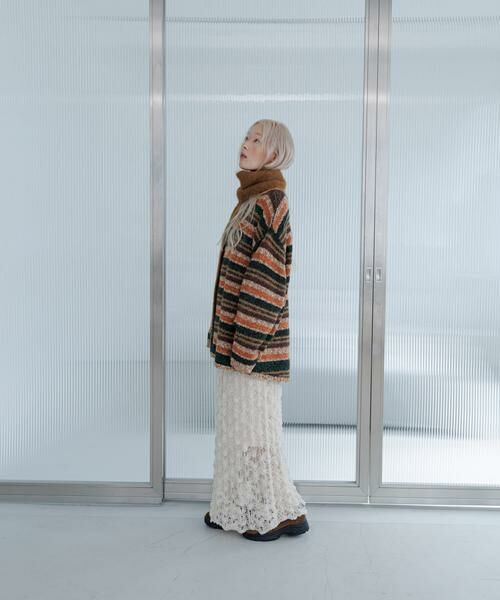 KBF / ケービーエフ ニット・セーター | マルチボーダールーズニット | 詳細5