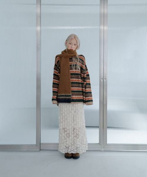 KBF / ケービーエフ ニット・セーター | マルチボーダールーズニット | 詳細6