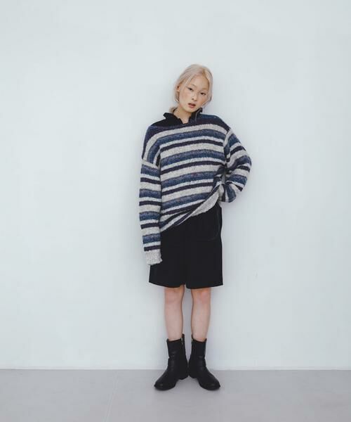 KBF / ケービーエフ ニット・セーター | マルチボーダールーズニット | 詳細11