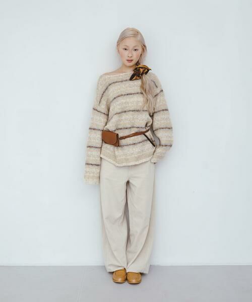 KBF / ケービーエフ ニット・セーター | マルチボーダールーズニット | 詳細23