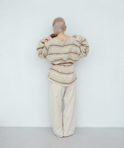 KBF / ケービーエフ ニット・セーター | マルチボーダールーズニット | 詳細25