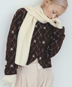 KBF / ケービーエフ ニット・セーター | キルティングショートカーディガン