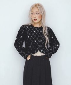 KBF / ケービーエフ ニット・セーター | キルティングショートカーディガン