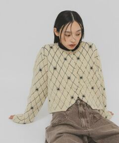 KBF / ケービーエフ ニット・セーター | キルティングショートカーディガン