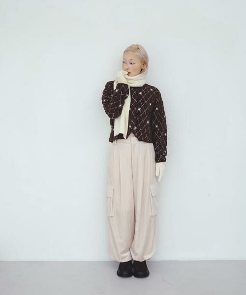 KBF / ケービーエフ ニット・セーター | キルティングショートカーディガン | 詳細4