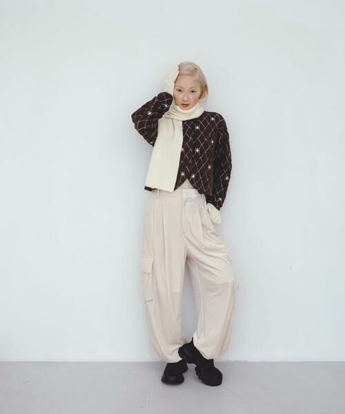 KBF / ケービーエフ ニット・セーター | キルティングショートカーディガン | 詳細5