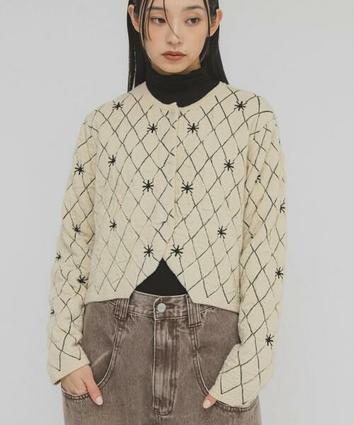 KBF / ケービーエフ ニット・セーター | キルティングショートカーディガン | 詳細22