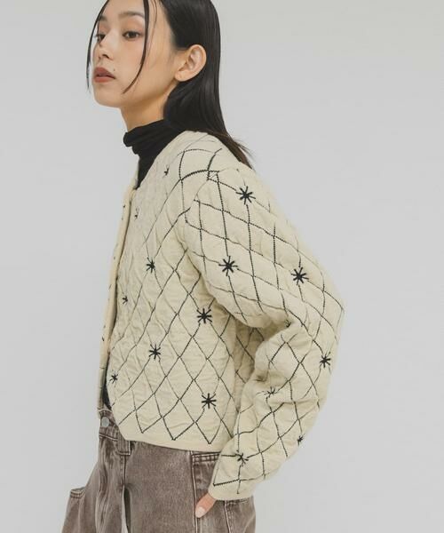 KBF / ケービーエフ ニット・セーター | キルティングショートカーディガン | 詳細23