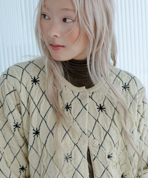 KBF / ケービーエフ ニット・セーター | キルティングショートカーディガン | 詳細25